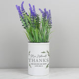 Personalised Botanical Straight Sided Flower Pot.