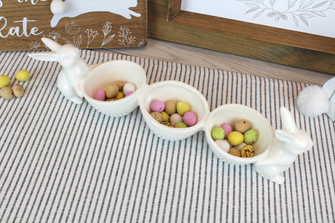 Bunny Triple Snack Bowl