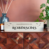 Personalised Halloween With The Family Mantle Sign
