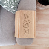 Personalised Initials Wooden Sofa Tray.