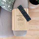 Personalised Reserved For Wooden Sofa Tray.