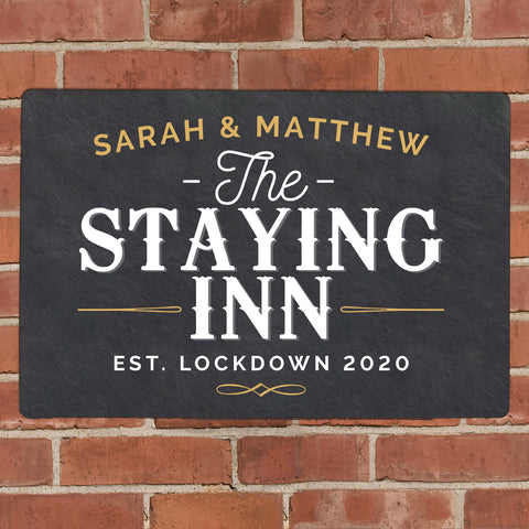 Personalised Staying Inn Metal Sign.
