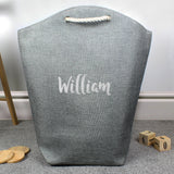 Personalised Silver Name Storage Bag.