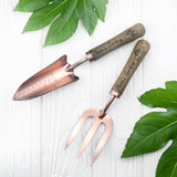 Personalised Luxe Copper Trowel and Fork Set.