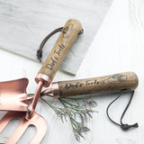 Personalised Luxe Copper Trowel and Fork Set.