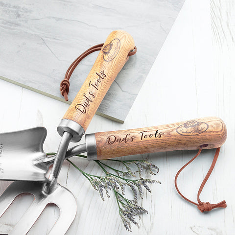 Personalised Luxe Silver Trowel and Fork Set.