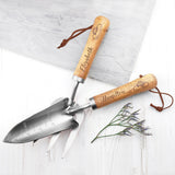 Personalised Luxe Silver Trowel and Fork Set.