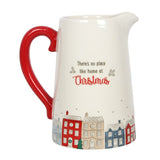 Christmas Village Ceramic Flower Jug 17cm