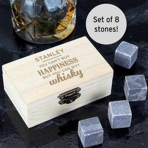 Personalised Happiness Whisky Stones.