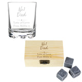 Personalised No.1 Whisky Stones & Glass Set.