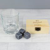 Personalised No.1 Whisky Stones & Glass Set.