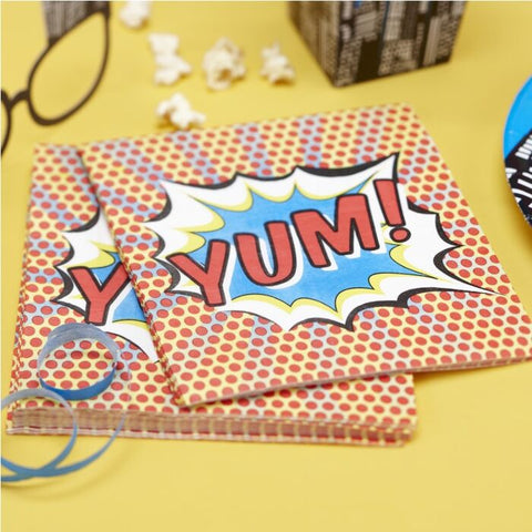 Pop Art Superhero Party Napkins